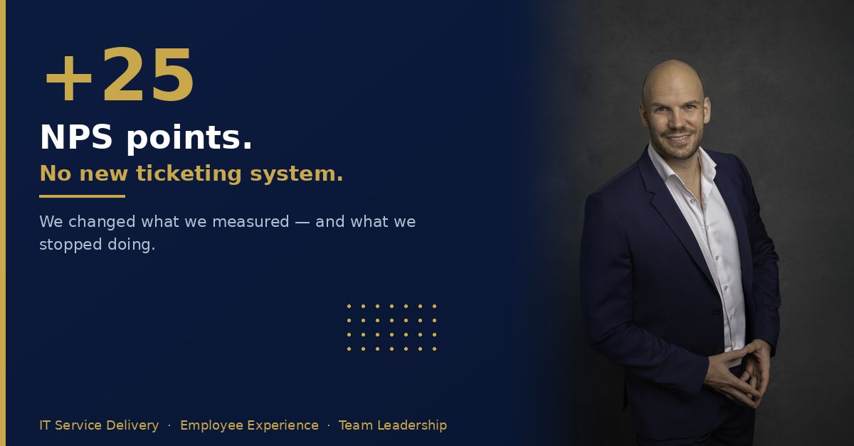 IT NPS turnaround — service quality and employee experience