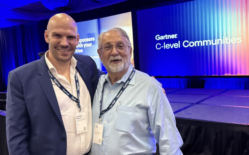 AI DDoS — A Problem Statement for the Industry: Christian Merkel with industry veteran CIO Greg Taffet at the Florida CIO & CISO Executive Summit, Gartner C-level Communities, May 2026