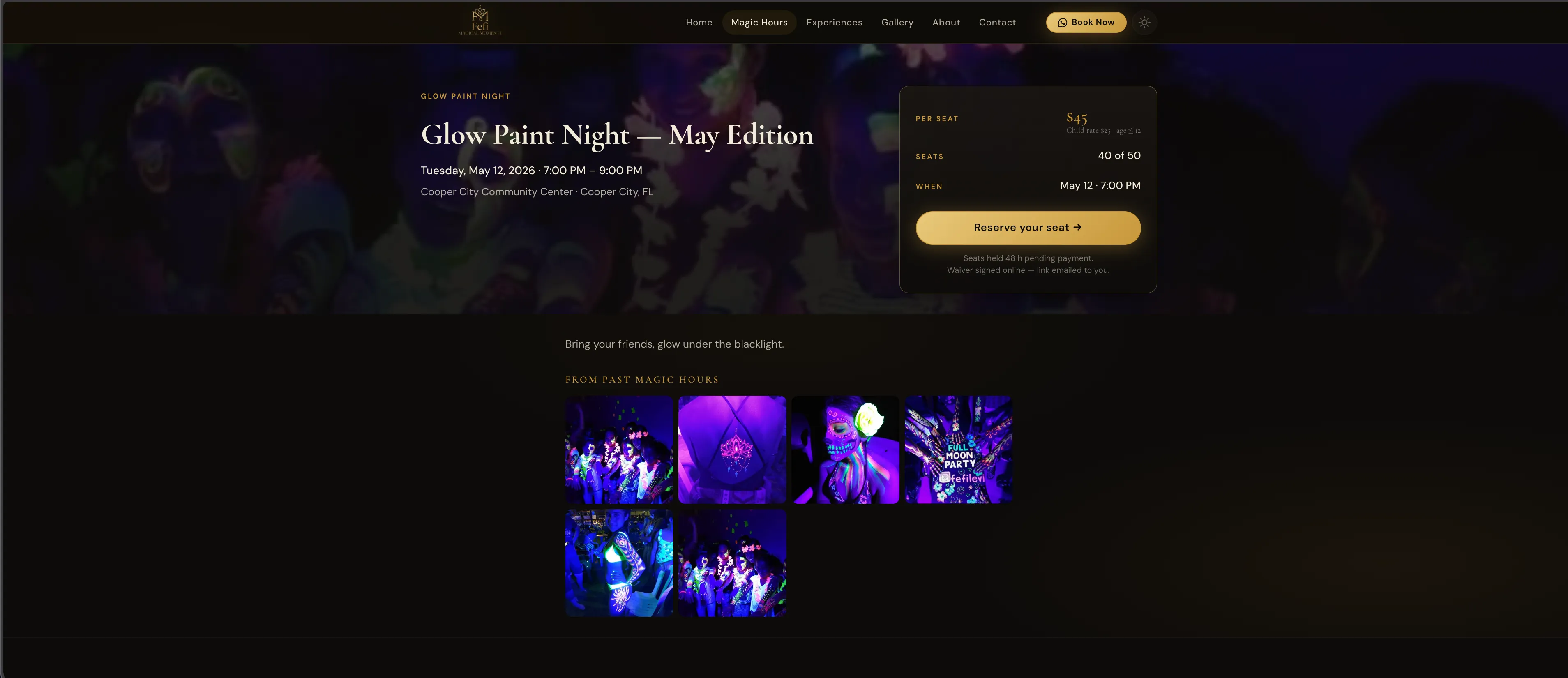 Public Magic Hours page