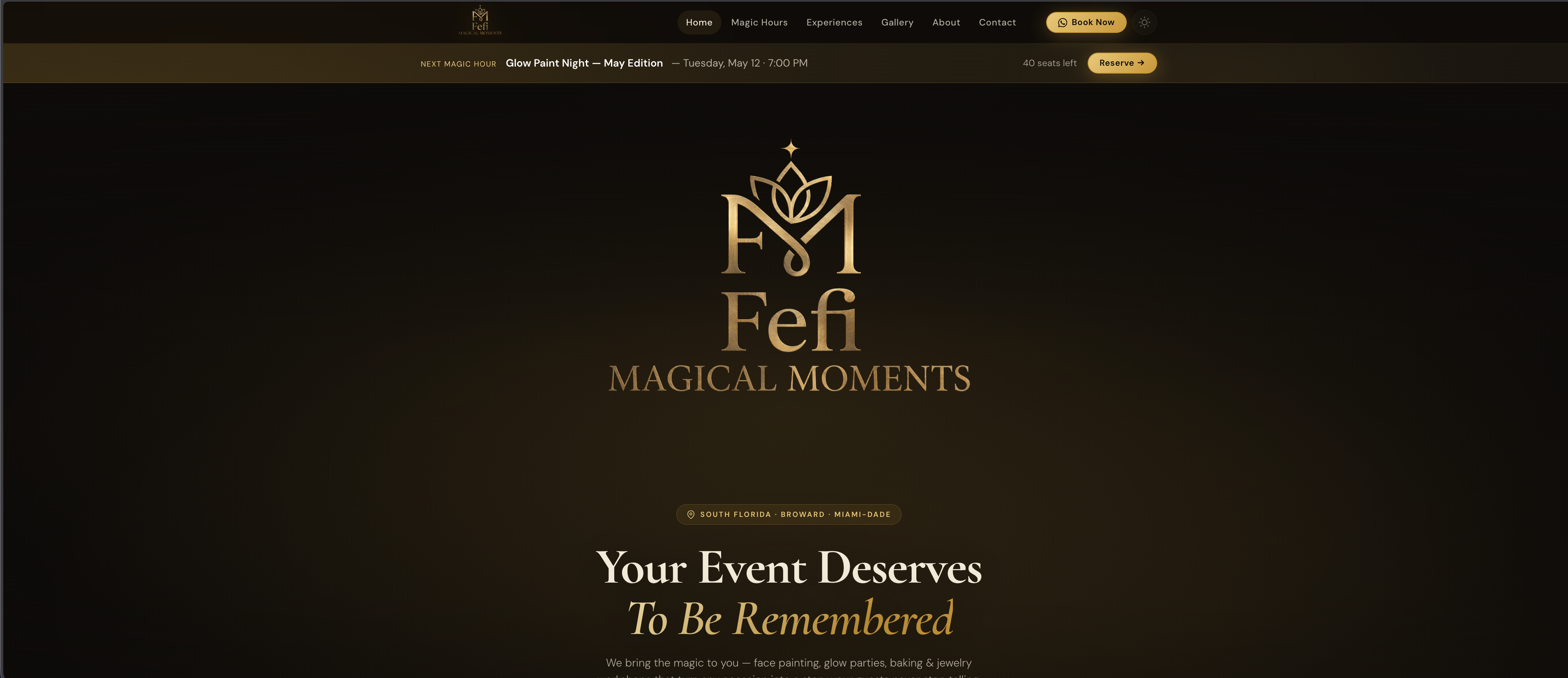 Public homepage of Fefi Magical Moments